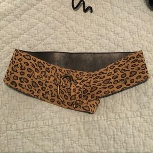 Leather Leopard Belt